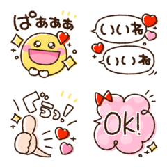 [LINE絵文字] 大人かわいい♡吹き出しmixの画像