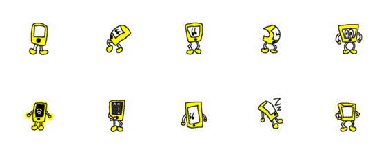 [LINE絵文字]Hello Yellow Phoneの画像一覧