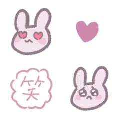 [LINE絵文字] ピンクのうさぎと日常絵文字♡#2の画像