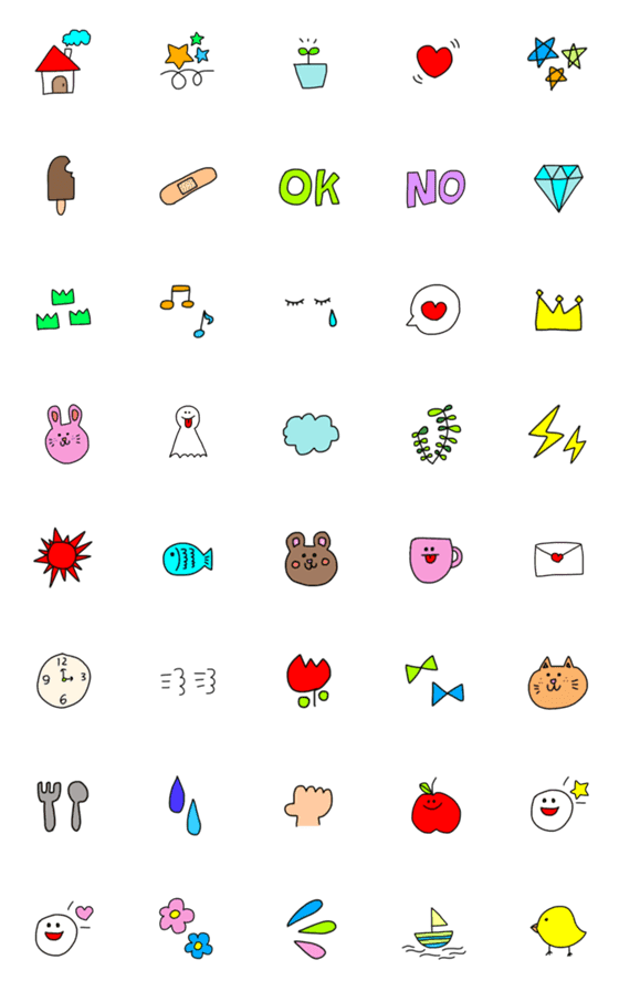 [LINE絵文字]シンプル かわいい 使いやすい3の画像一覧