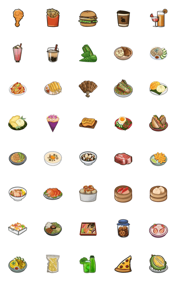 [LINE絵文字]Thai Food Emojiの画像一覧