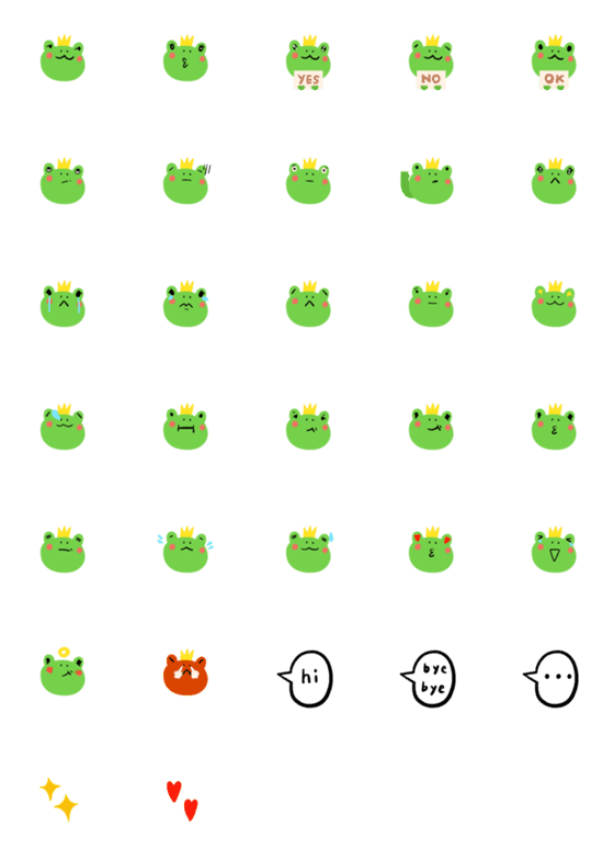 [LINE絵文字]Frog Frog Faceの画像一覧