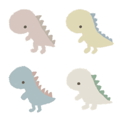 [LINE絵文字] YUKANCO colorful dinosaurの画像