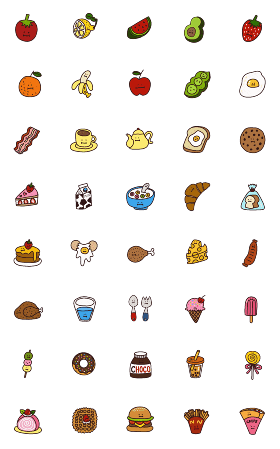 [LINE絵文字]Emoji : Food ＆ drink narakの画像一覧