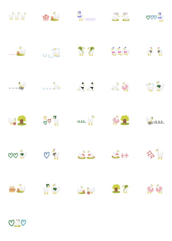 [LINE絵文字]Duck croak croak！2の画像一覧