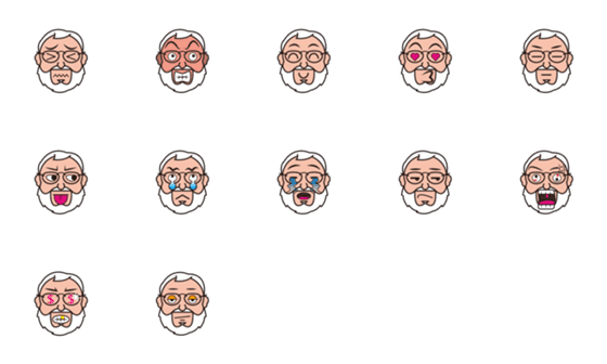 [LINE絵文字]Annoying old manの画像一覧