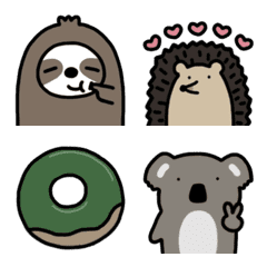 [LINE絵文字] Sloth Ani-Donut Emojiの画像