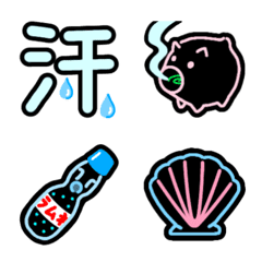 [LINE絵文字] 夏ネオン絵文字 ②の画像