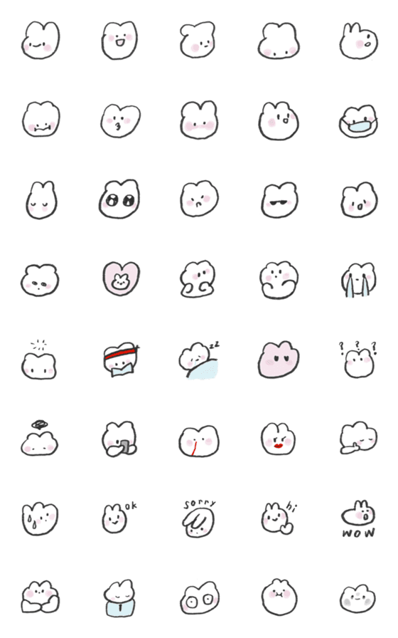 [LINE絵文字]A rabbit 1の画像一覧