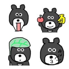 [LINE絵文字] ツキノワグマごろう(くま)の絵文字の画像