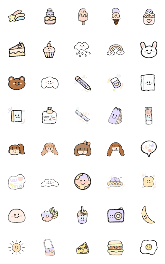 [LINE絵文字]My cute emojiの画像一覧