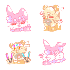 [LINE絵文字] Princess Rabbit and White Bearの画像