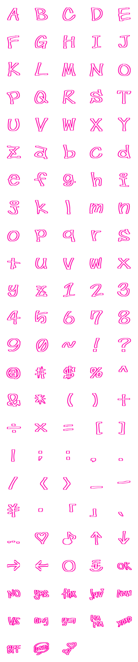 [LINE絵文字]ひたすらピンクい絵文字の画像一覧