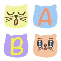 [LINE絵文字] Cat Alphabet emojiの画像