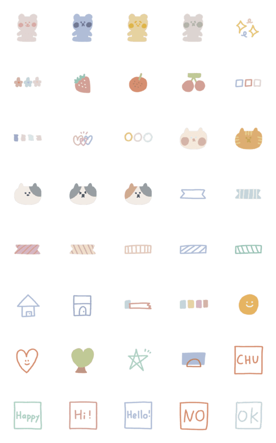 [LINE絵文字]Universal cute stickers5の画像一覧