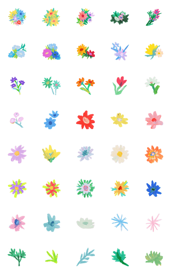 [LINE絵文字]tiny bloom by givememuseumsの画像一覧