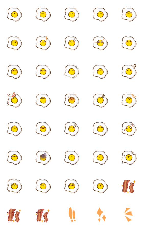 [LINE絵文字]The fried eggsの画像一覧