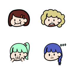 [LINE絵文字] Cutie 4girlの画像