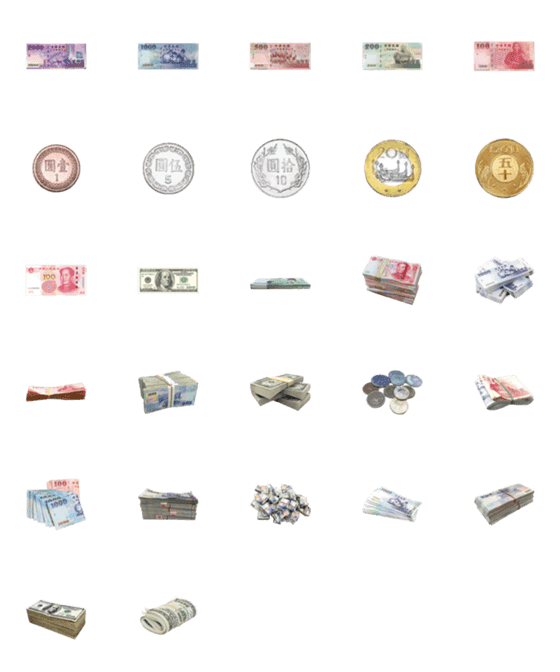 [LINE絵文字]New Taiwan Dollarの画像一覧