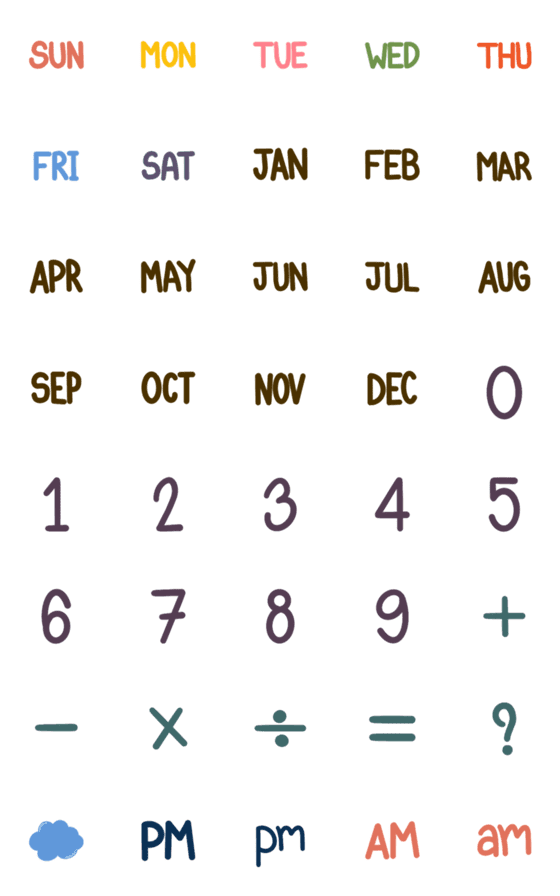 [LINE絵文字]Date Month Number 1の画像一覧