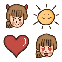 [LINE絵文字] Olive girl Emoji :)の画像