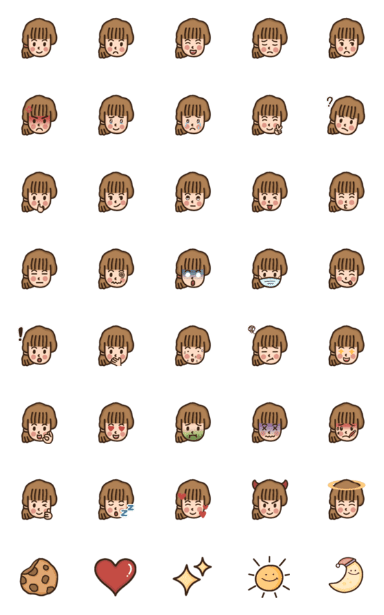 [LINE絵文字]Olive girl Emoji :)の画像一覧