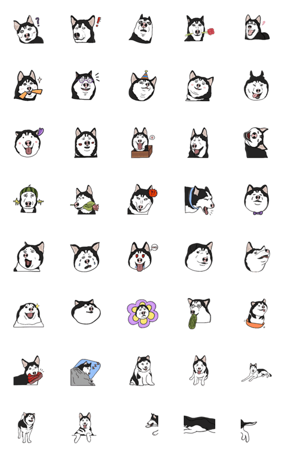 [LINE絵文字]husky daily lifeの画像一覧