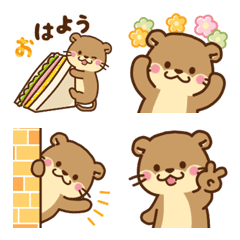 [LINE絵文字] コツメカワウソ♡毎日使える絵文字の画像