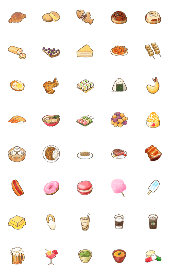 [LINE絵文字]All I Want to Eat Around the Worldの画像一覧