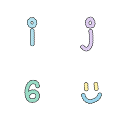 [LINE絵文字] abc alphabet pastel  2の画像