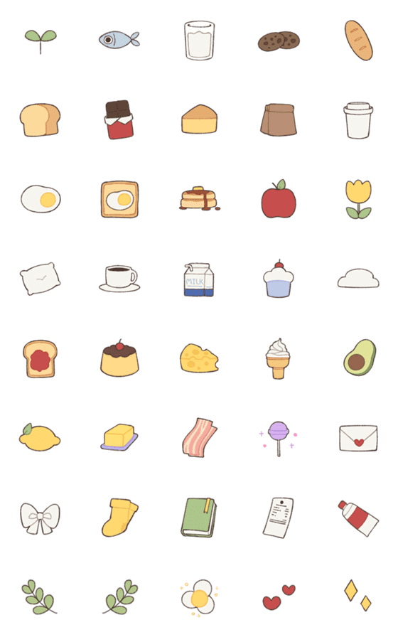 [LINE絵文字]simple things emojiの画像一覧