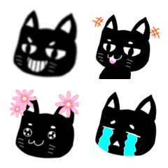 [LINE絵文字] Black cat！の画像