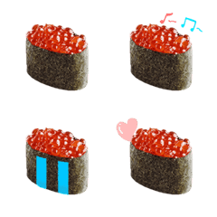 [LINE絵文字] Salmon roe sushi！の画像