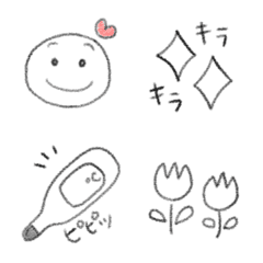 [LINE絵文字] 鉛筆らくがき絵文字の画像