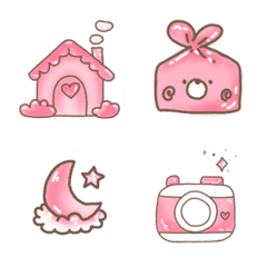 [LINE絵文字] Pink Cake V Loveの画像