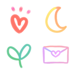 [LINE絵文字] Pastel colerful simple emojiの画像