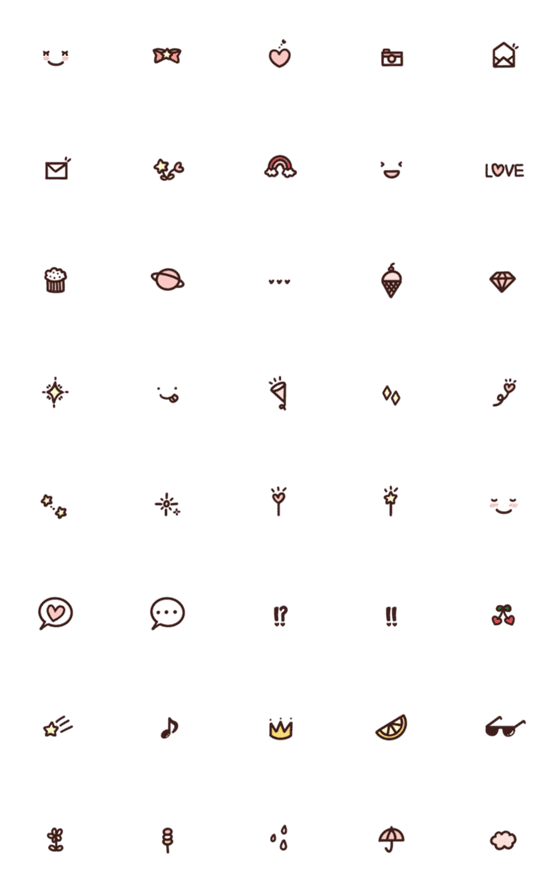 [LINE絵文字]Lovely cute emojiの画像一覧