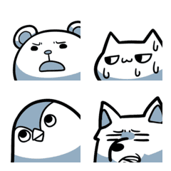 [LINE絵文字] "See My Face" Animal Gang Emojiの画像