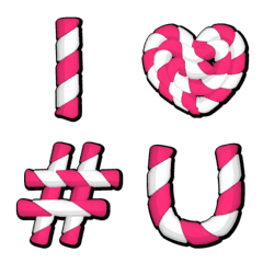 [LINE絵文字] Candy Font for Special Messages V.3の画像