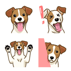 [LINE絵文字] ジャックラッセルテリア(犬)-スムース/タンの画像