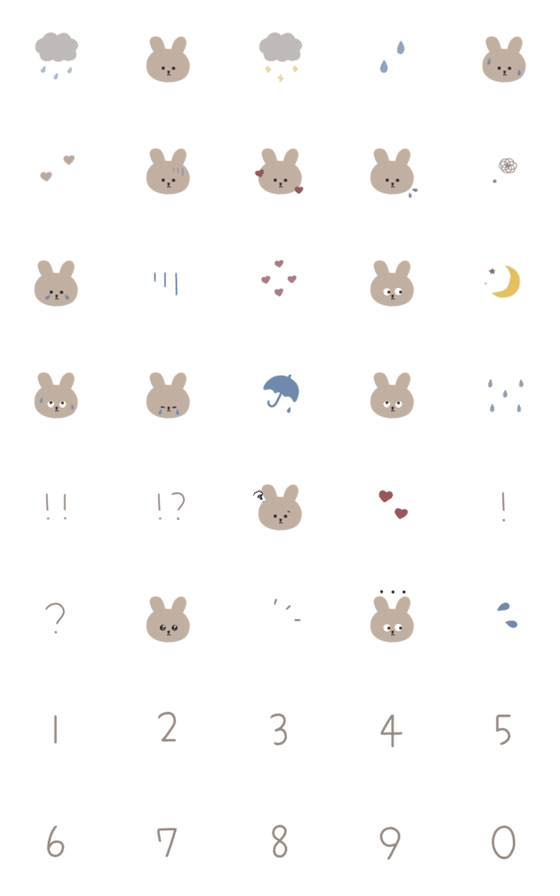 [LINE絵文字]◎ rabbit  emoji ◎の画像一覧