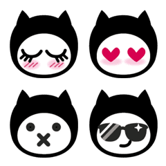 [LINE絵文字] Black Q catの画像