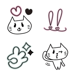 [LINE絵文字] きらきらリアクションねこっちの画像