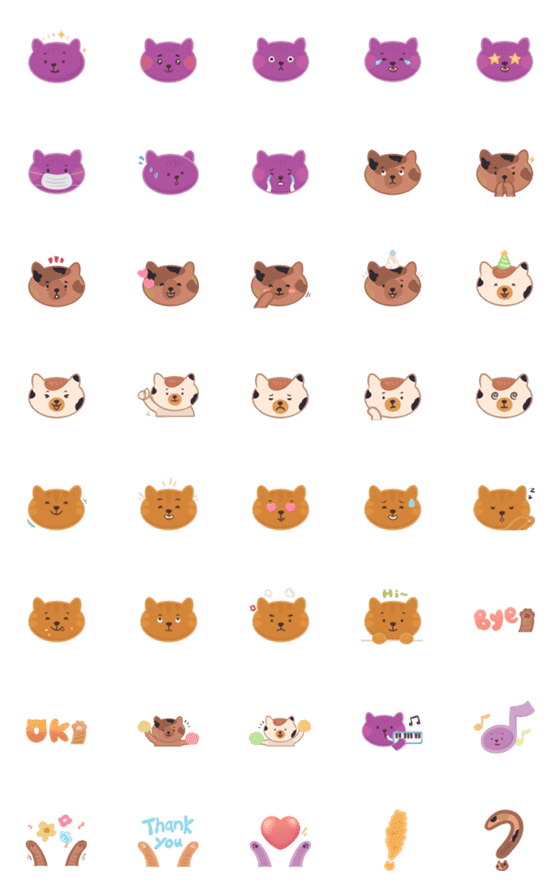 [LINE絵文字]Henguo catsの画像一覧