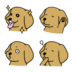 [LINE絵文字] ゴールデンレトリバーのような犬の絵文字の画像