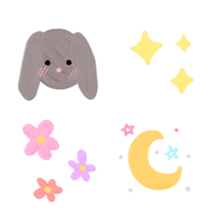 [LINE絵文字] Fluffy the bunnyの画像