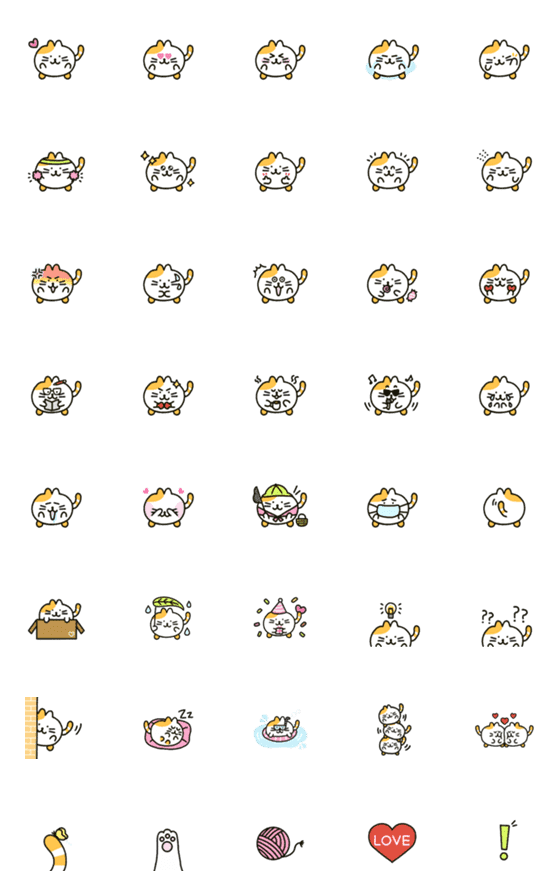 [LINE絵文字]chubby cat cong-iの画像一覧