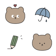 [LINE絵文字] bear emoji ✩.˚の画像