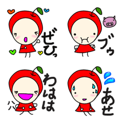 [LINE絵文字] りんごちゃんの気持ちの画像