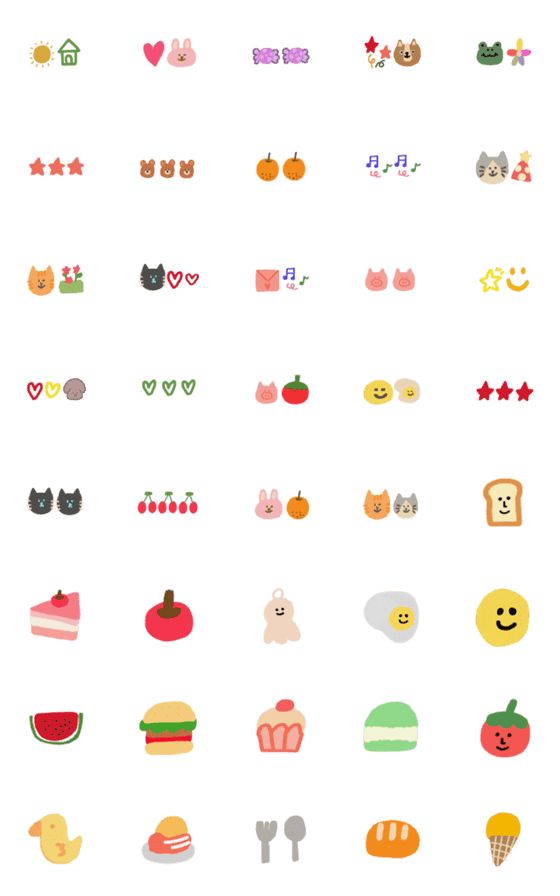 [LINE絵文字]Oil painting cute stickers2の画像一覧